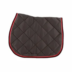 Privilège Equitation - Tapis de selle Palm Beach gris/ argent/ rouge
