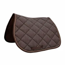Privilège Equitation - Tapis de selle Palm Beach chinés choco/beige/choco