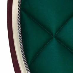 Privilège Equitation - Tapis de selle Del Mar vert forêt/bordeaux