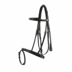 Stübben - Bridon Leitrim 2300 muserolle combinée noir/noir/laiton