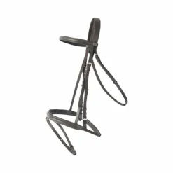 TdeT -  Bridon avec rênes Sisley muserolle combinée havane foncé