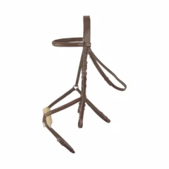 TdeT -  Bridon avec rênes Sisley muserolle croisée tabac