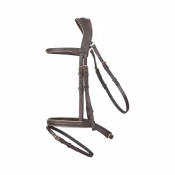 TdeT - Bridon et rênes têtière anatomique Velazquez marron/beige