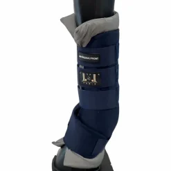 TdeT - Guêtres d'écuries marine/ gris (x4)