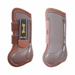 TdeT - Guêtres ouvertes Design marron x2