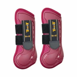 TdeT - Guêtres ouvertes Design bordeaux x2