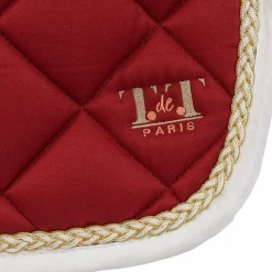 TdeT - Tapis de selle Fontainebleau bordeaux/ blanc