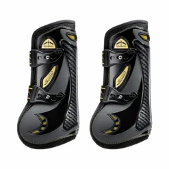 Veredus - Guêtres ouvertes Grand Slam Carbon Gel Noir / Or x2