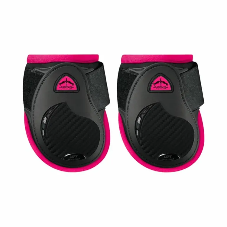Veredus - Protège-boulets Jeunes Chevaux Vento personnalisé Color Edition Noir/ Fuchsia